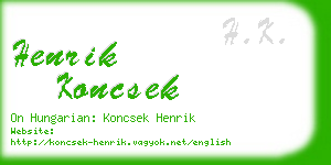 henrik koncsek business card